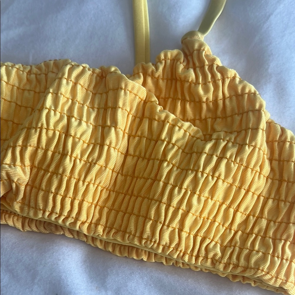 Yellow Textured Bikini Set - Picture 2 of 5